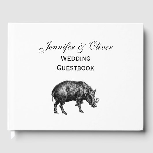 ヴィンテージワイルドボアスケッチBW ゲストブック (正面)