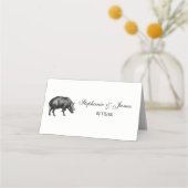 ヴィンテージワイルドボアスケッチBW プレイスカード (正面)