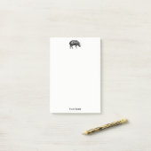 ヴィンテージワイルドボアスケッチBW ポストイット (デスク上)