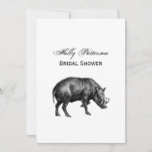 ヴィンテージワイルドボアスケッチBW 招待状 (正面)