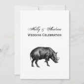 ヴィンテージワイルドボアスケッチBW 招待状 (正面)