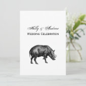 ヴィンテージワイルドボアスケッチBW 招待状 (スタンド正面)