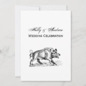 ヴィンテージワイルドボアスケッチBW #2 招待状 (正面)