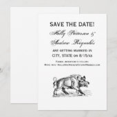 ヴィンテージワイルドボアスケッチBW #2 招待状 (正面/裏面)