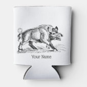 ヴィンテージワイルドボアスケッチBW #2 缶クーラー (正面)