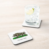 ヴィンテージワイルドボアスケッチBW #3C コースター (右側)