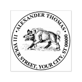 ヴィンテージワイルドボアスケッチBW #3C セルフインキングスタンプ