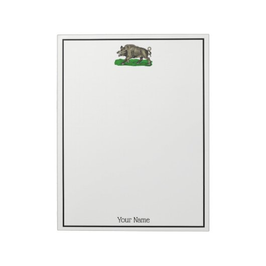 ヴィンテージワイルドボアスケッチBW #3C ノートパッド (回転)