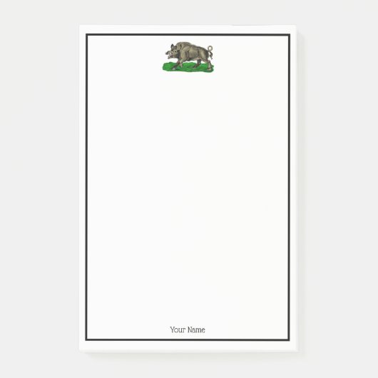 ヴィンテージワイルドボアスケッチBW #3C ポストイット (正面)