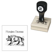 ヴィンテージワイルドボアスケッチBW #3C ラバースタンプ (押印)