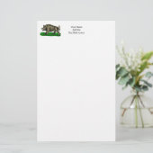 ヴィンテージワイルドボアスケッチBW #3C 便箋 (スタンド正面)