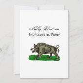 ヴィンテージワイルドボアスケッチBW #3C 招待状 (正面)