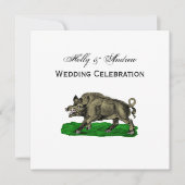 ヴィンテージワイルドボアスケッチBW #3C 招待状 (正面)