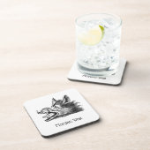 ヴィンテージワイルドボーヘッドスケッチBW コースター (右側)