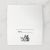 ヴィンテージワイルドボーヘッドスケッチBW プレイスカード (外部開封)