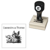 ヴィンテージワイルドボーヘッドスケッチBW ラバースタンプ (押印)