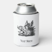 ヴィンテージワイルドボーヘッドスケッチBW 缶クーラー (缶裏面)