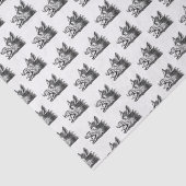 ヴィンテージワイルドボーヘッドスケッチBW 薄葉紙 (詳細)