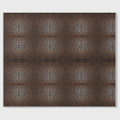 ヴィンテージワイルドワニ茶色アリゲーターレザー ラッピングペーパー (フラット)