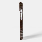 ヴィンテージワイルドワニ茶色アリゲーターレザー Case-Mate iPhoneケース (裏面 / 左)