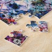 ヴィンテージワイルド春植物性フローラ開花 ジグソーパズル (側面)