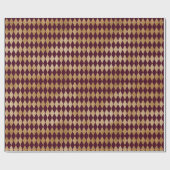 ヴィンテージワインと金ゴールドハーレクイン ラッピングペーパー (フラット)