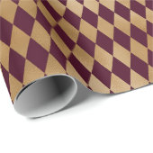 ヴィンテージワインと金ゴールドハーレクイン ラッピングペーパー (ロールコーナー)