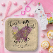 ヴィンテージワインカントリー60誕生日応援へ60 ペーパープレート (パーティー)