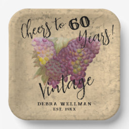 ヴィンテージワインカントリー60誕生日応援へ60 ペーパープレート