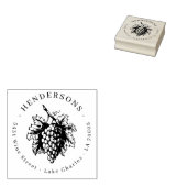 ヴィンテージワインクラシックブドウ差出人住所 ラバースタンプ (押印)