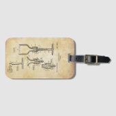 ヴィンテージワインコルク栓抜き特許 ラゲッジタグ (正面横)