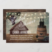 ヴィンテージワインバレルワイナリーブライダルシャワー 招待状 (正面/裏面)