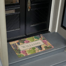 ヴィンテージワインブドウ名前をカスタムするドアマット