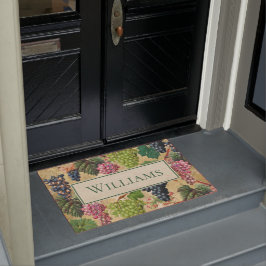 ヴィンテージワインブドウ名前をカスタムするドアマット ドアマット