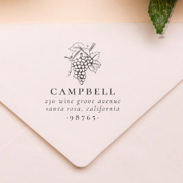 ヴィンテージワインブドウ家族名差出人住所 セルフインキングスタンプ