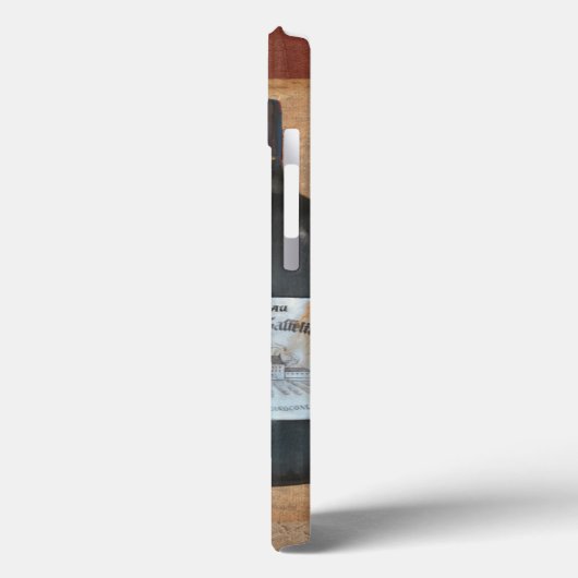 ヴィンテージワインボトルとワイングラス Case-Mate iPhoneケース (裏面 / 左)