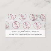 ヴィンテージワインボトルパターン 名刺 (裏面)