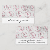 ヴィンテージワインボトルパターン 名刺 (正面/裏面)