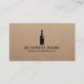 ヴィンテージワインボトルワイナリーソムリエ素朴クラフト 名刺 (正面)