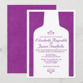 ヴィンテージワインボトル結婚式招待状 招待状 (正面/裏面)