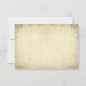 ヴィンテージワインボトル&ピンクの花の結婚式rsvp 出欠カード (裏面)