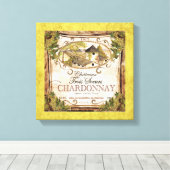 ヴィンテージワインラベルキャンバスプリント キャンバスプリント (インサイチュ (ウッドフロア))