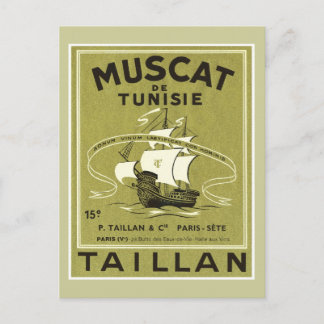 ヴィンテージワインリキュール製品ラベル ポストカード