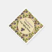 ヴィンテージワイン試飲パーティー パターン(の模様が)ある スタンダードカクテルナプキン (角)