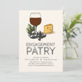 ヴィンテージワイン&チーズ婚約パーティ 招待状 (スタンド正面)