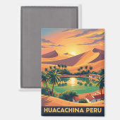 ヴィンテージワカチナペルー旅行 マグネット (正面/裏面)