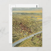 ヴィンテージワコテキサス州の絵図(1892) ポストカード (正面/裏面)