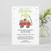 ヴィンテージワゴンファームハウスクリスマスホリデーパーティー 招待状 (スタンド正面)