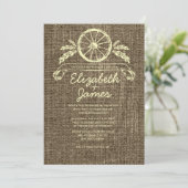 ヴィンテージワゴンホイール結婚式招待状 招待状 (スタンド正面)