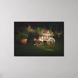 ヴィンテージワゴン（花） キャンバスプリント